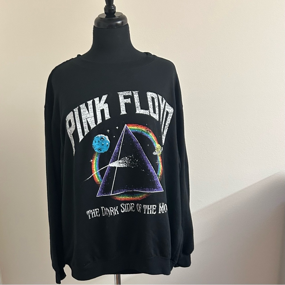 Pink Floyd black Sweatshirt, Dark Side of the Moon, Size L